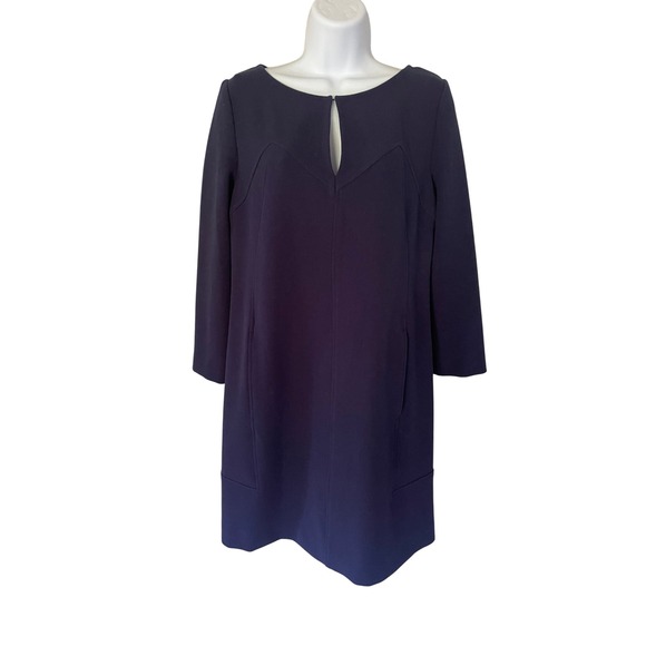 Lela Rose Dresses & Skirts - Lela Rose‎ Navy Blue Dress Keyhole Neckline Career Casual Size 4